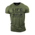Men's Life Is Short Lift Heavy and Pray Often Cotton T-Shirt